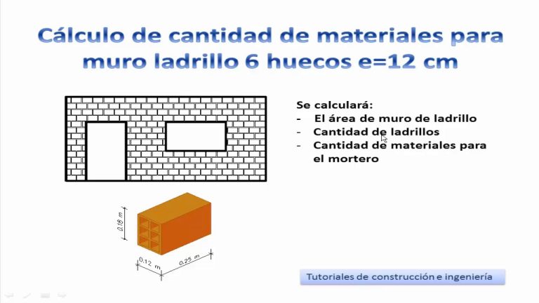 Descubre cómo calcular materiales para pared de ladrillo hueco 12x18x33 de forma precisa